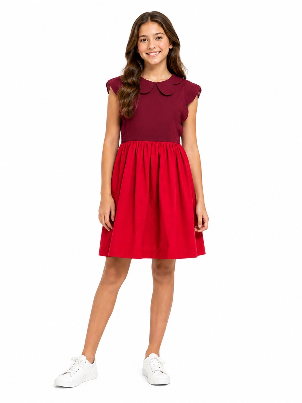 NWT Jacadi Paris Red Sleeveless Dress Size 12A 152cm  Lionne Model
